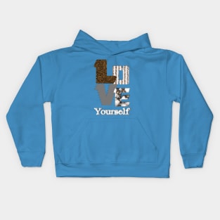 LOVE Yourself - Texture Print Kids Hoodie